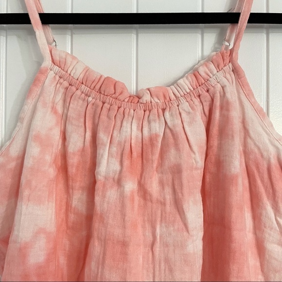 NWT Magaschoni Pink Tie-Dye Organic Cotton Tank Top - Picture 2 of 4